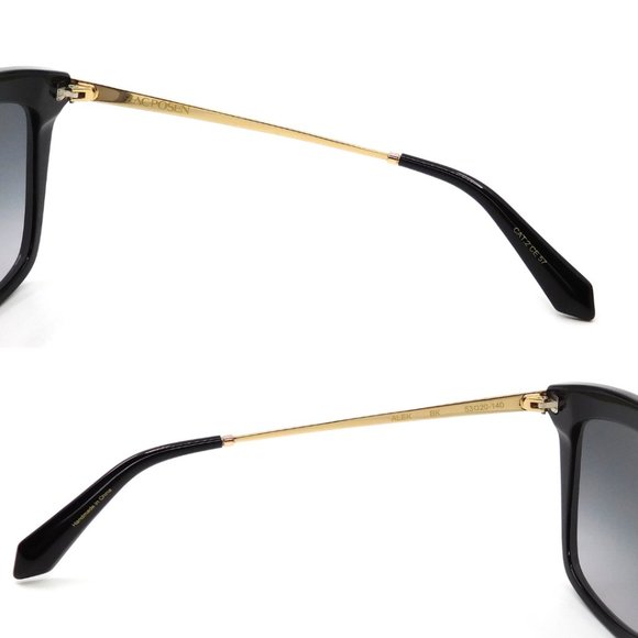 ZAC POSEN “Alek” Black & Gold Sunglasses main image 7